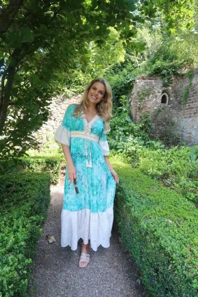 Aqua Boho Dress