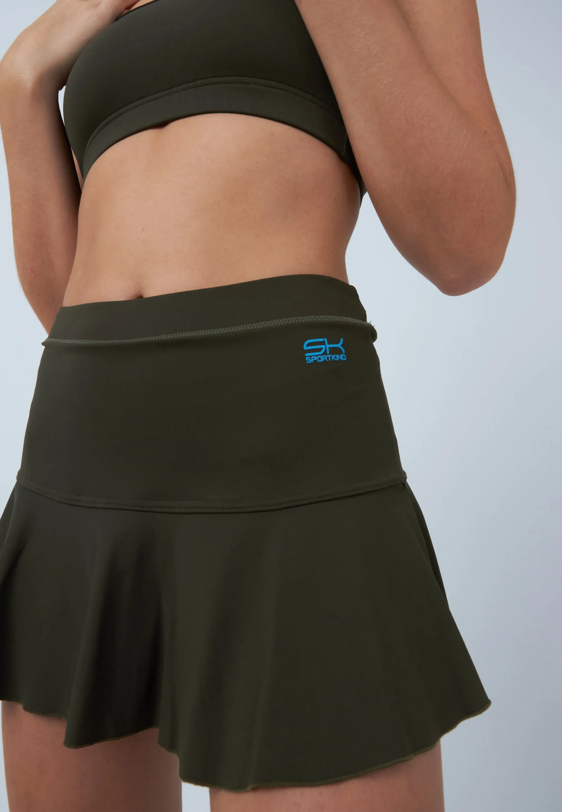 Bell-Shaped Tennis Skirt / Skort, khaki