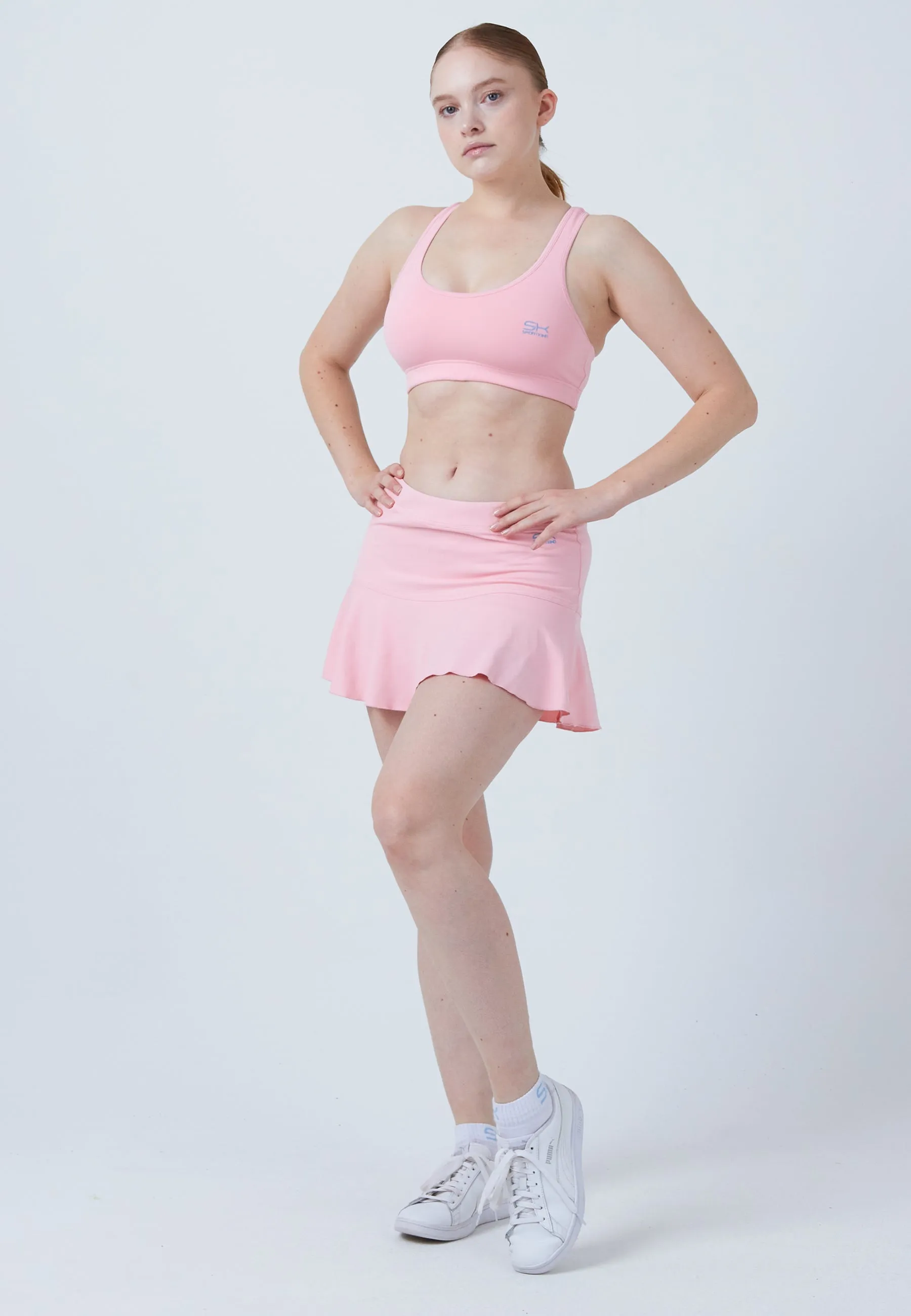 Bell-Shaped Tennis Skirt / Skort, light pink