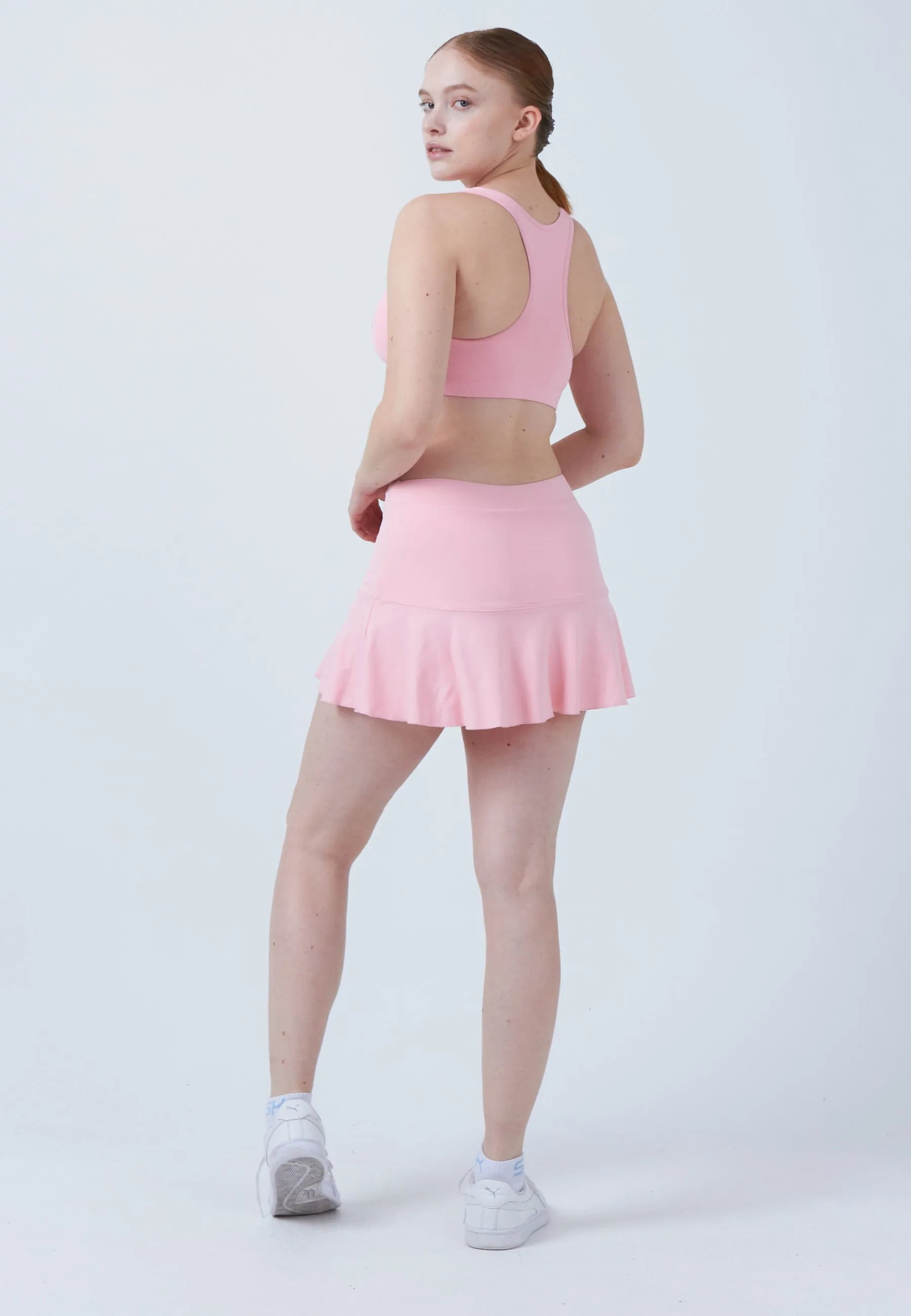 Bell-Shaped Tennis Skirt / Skort, light pink