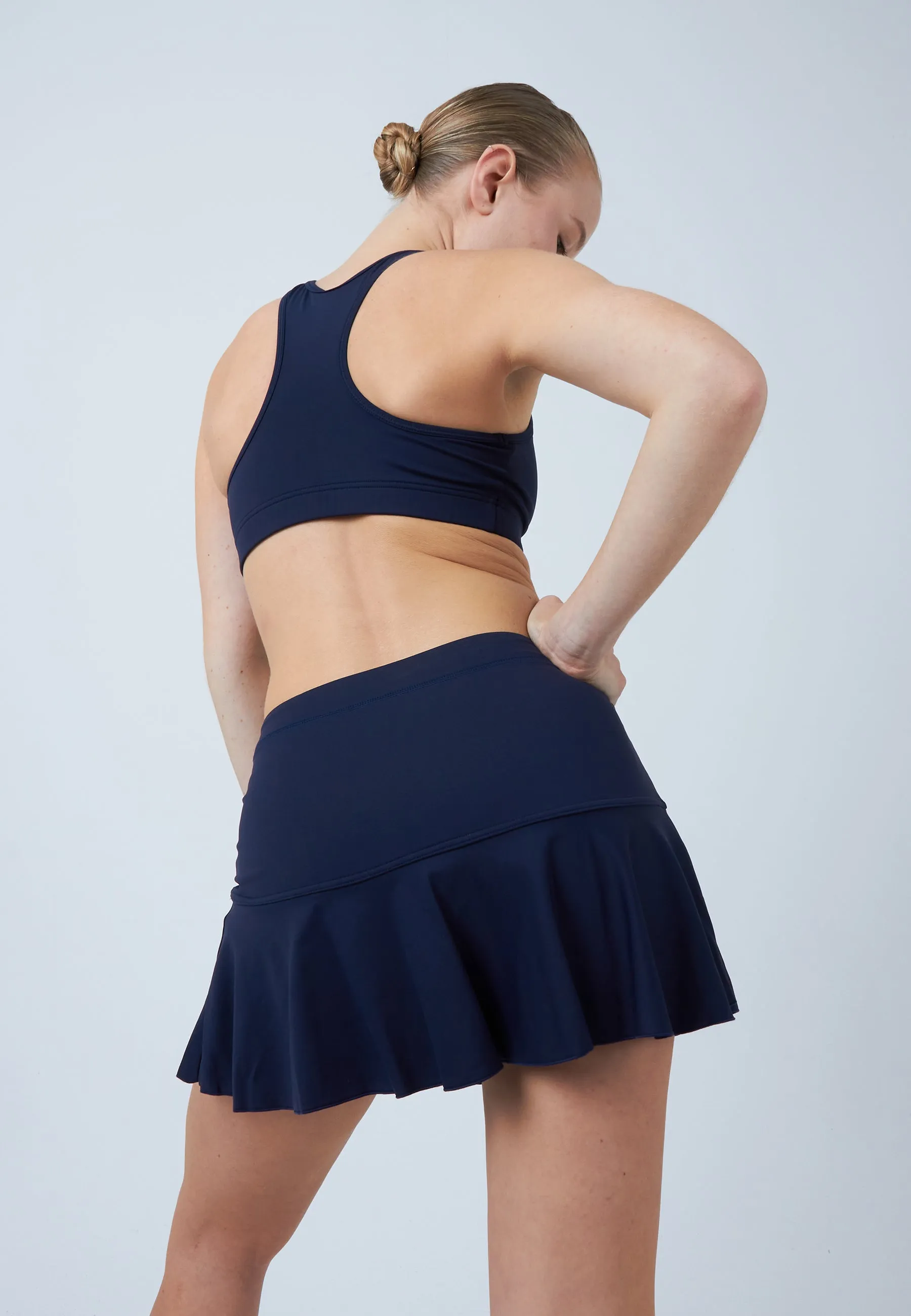 Bell-Shaped Tennis Skirt / Skort, navy blue