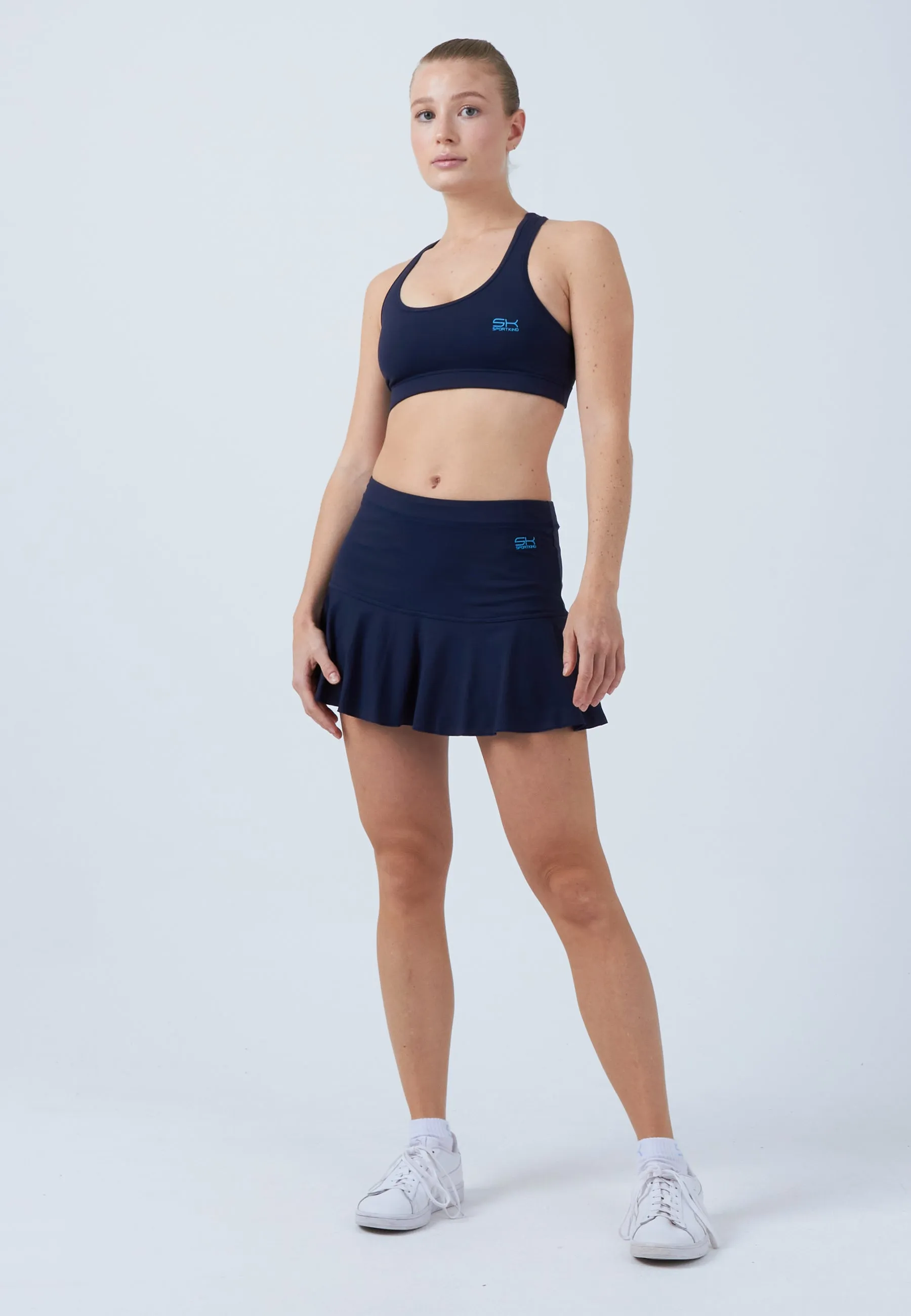 Bell-Shaped Tennis Skirt / Skort, navy blue