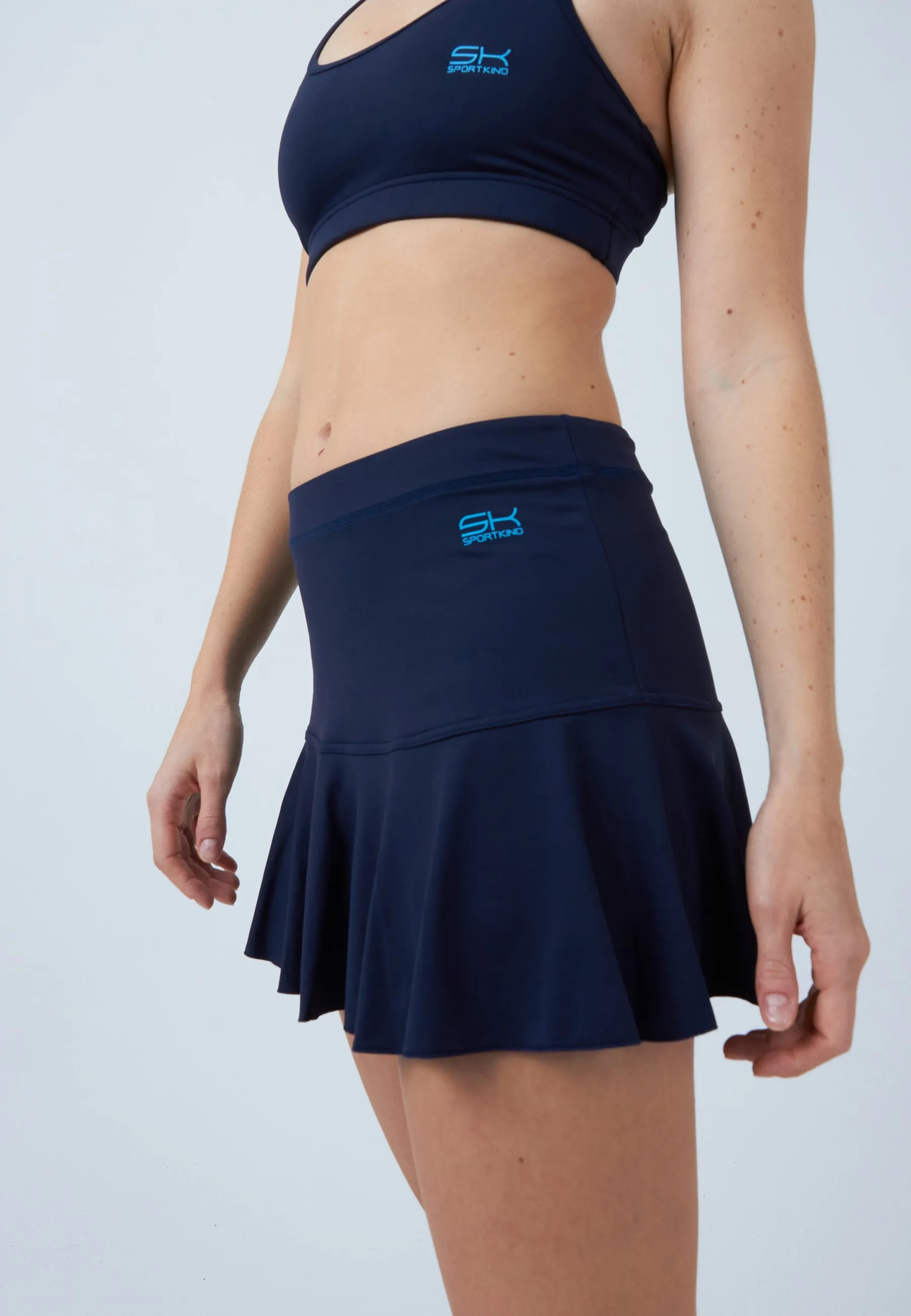 Bell-Shaped Tennis Skirt / Skort, navy blue