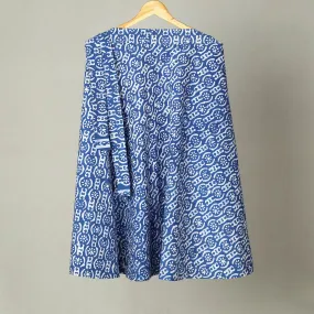 Blue - Hand Batik Print Cotton Wrap Around Skirt 15