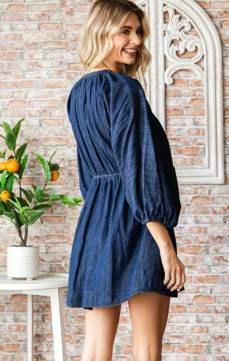 Boho Denim Dress