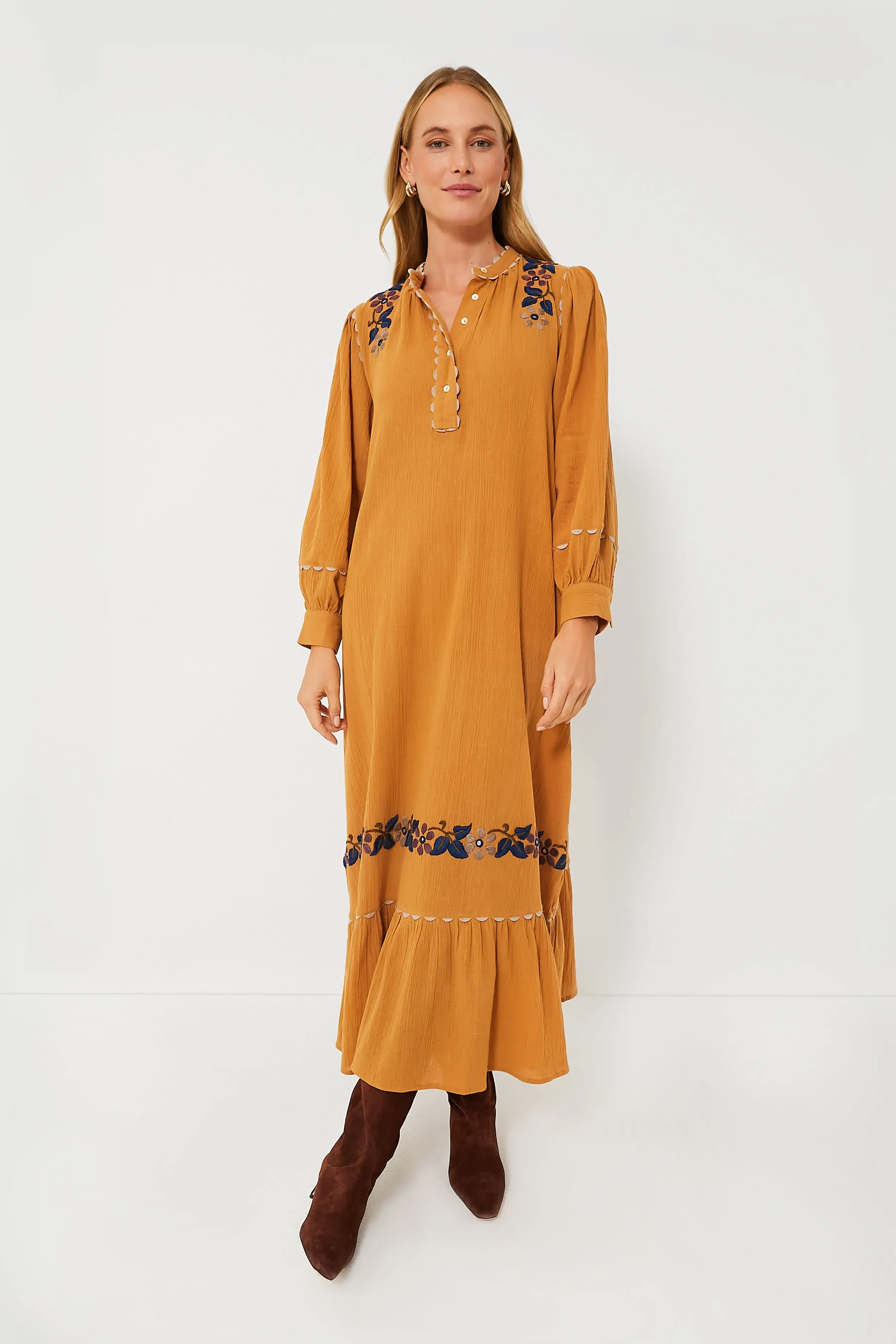 Camel Mathilda Long Dress