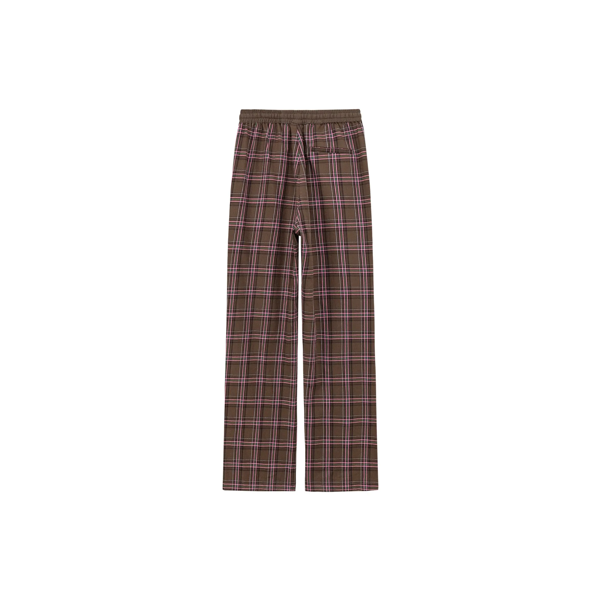 Check String Wide Casual Pants