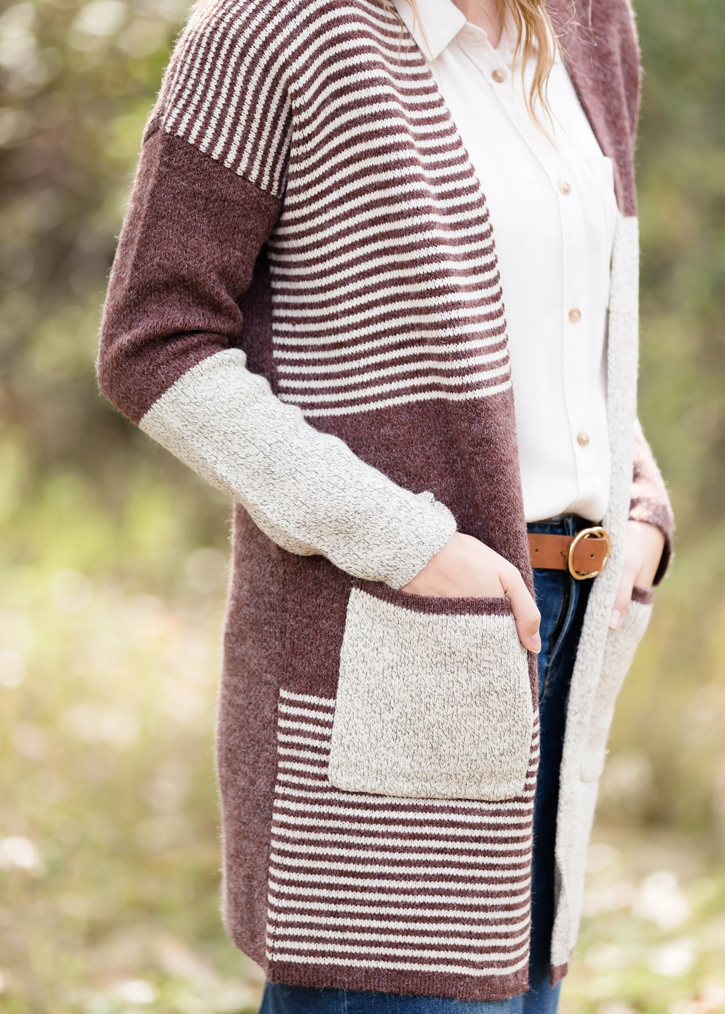 Color Block Chunky Cardigan - FINAL SALE