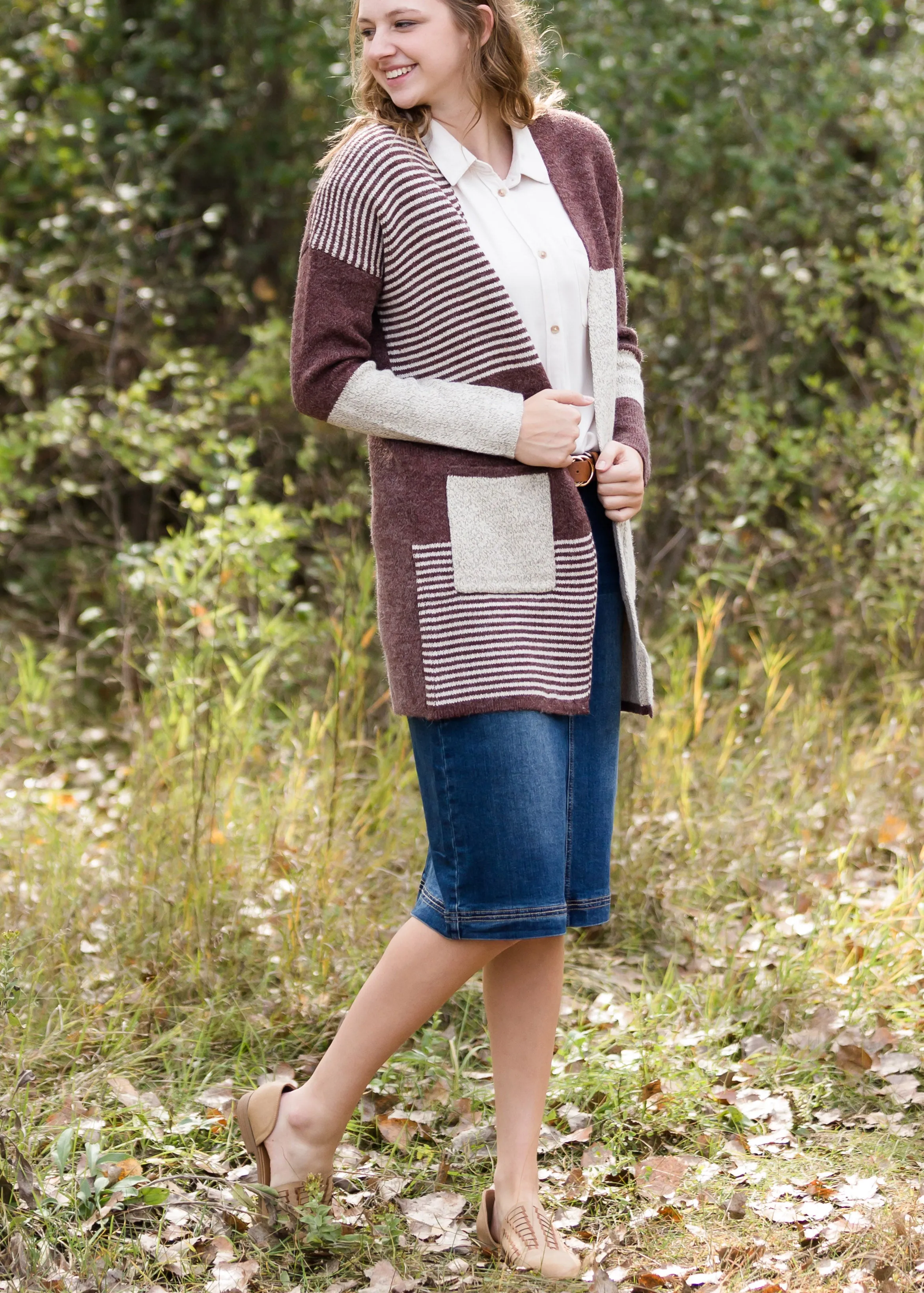 Color Block Chunky Cardigan - FINAL SALE