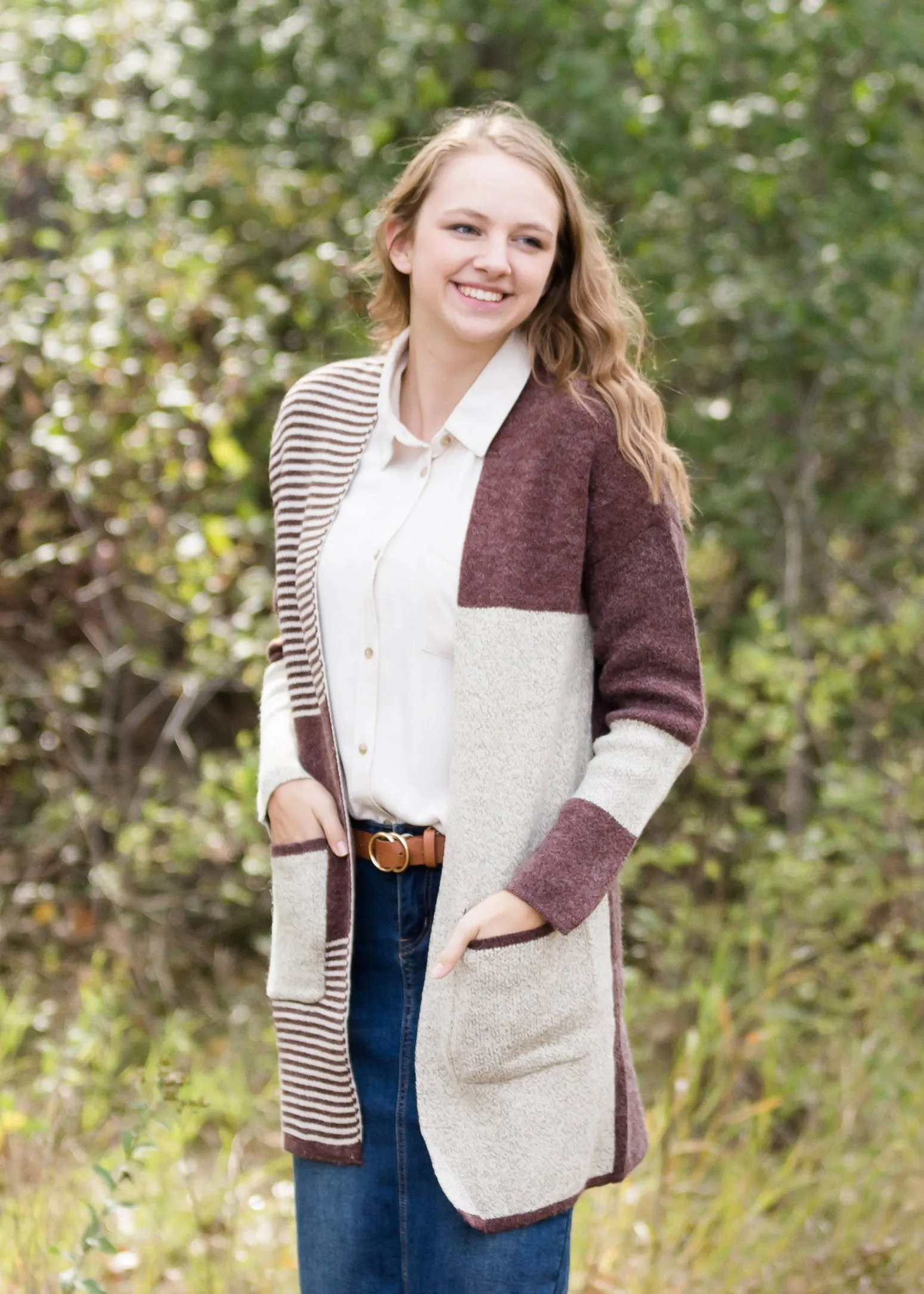 Color Block Chunky Cardigan - FINAL SALE