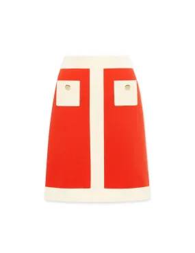 Color Block Knit Skirt- Sale