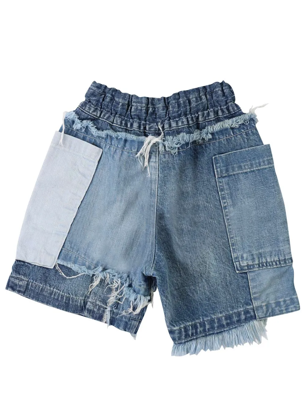 Denim Fringed Shorts