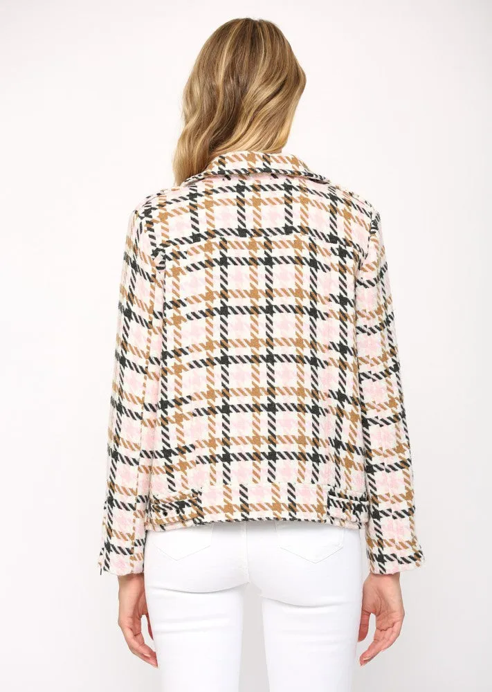 Houndstooth Moto Jacket *PREORDER ITEM*