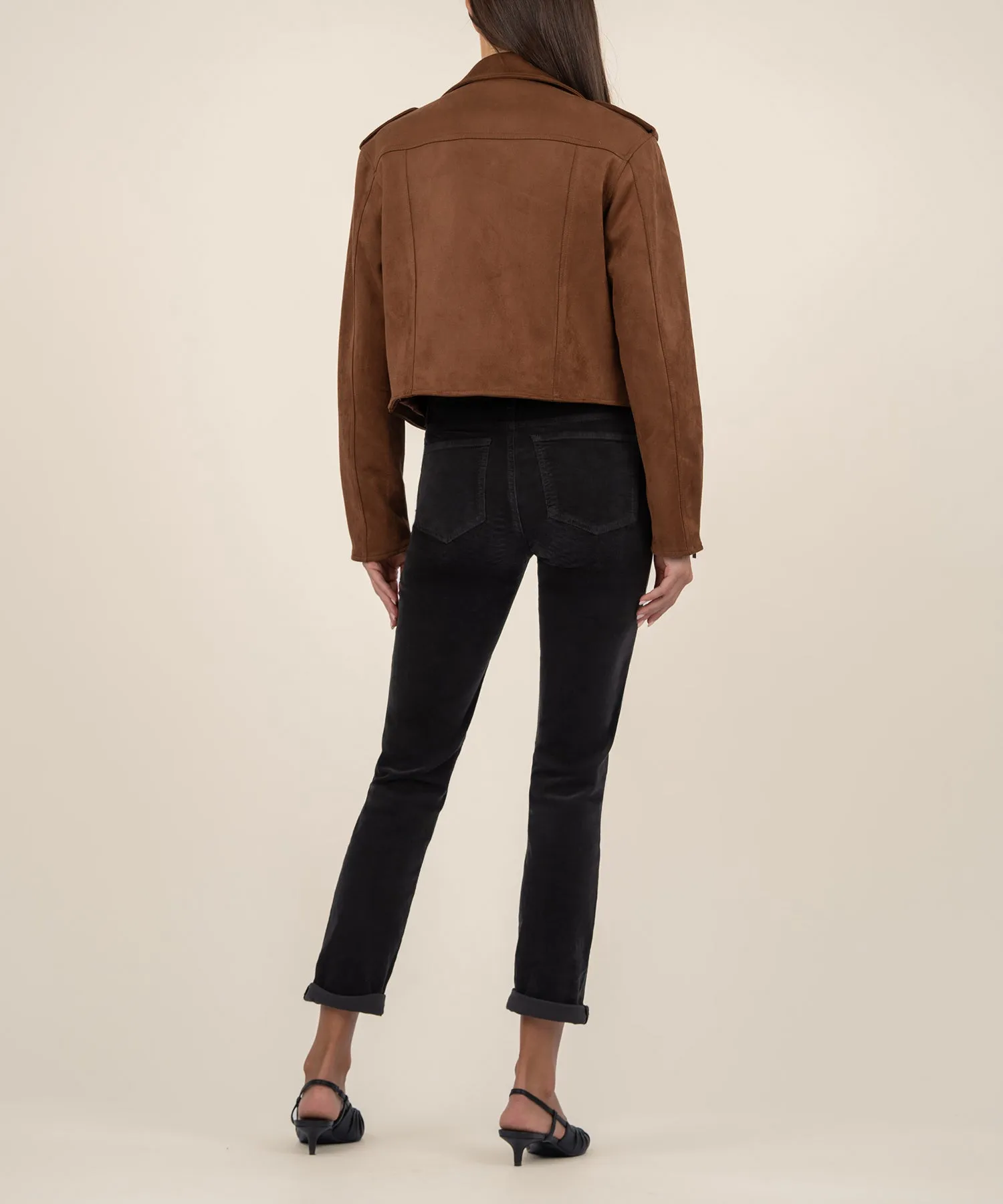 Jackie Faux Suede Moto Jacket