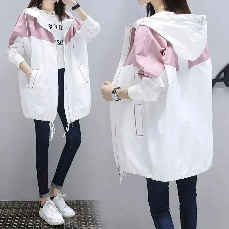 Jasmine - Lightweight hooded long coat for women