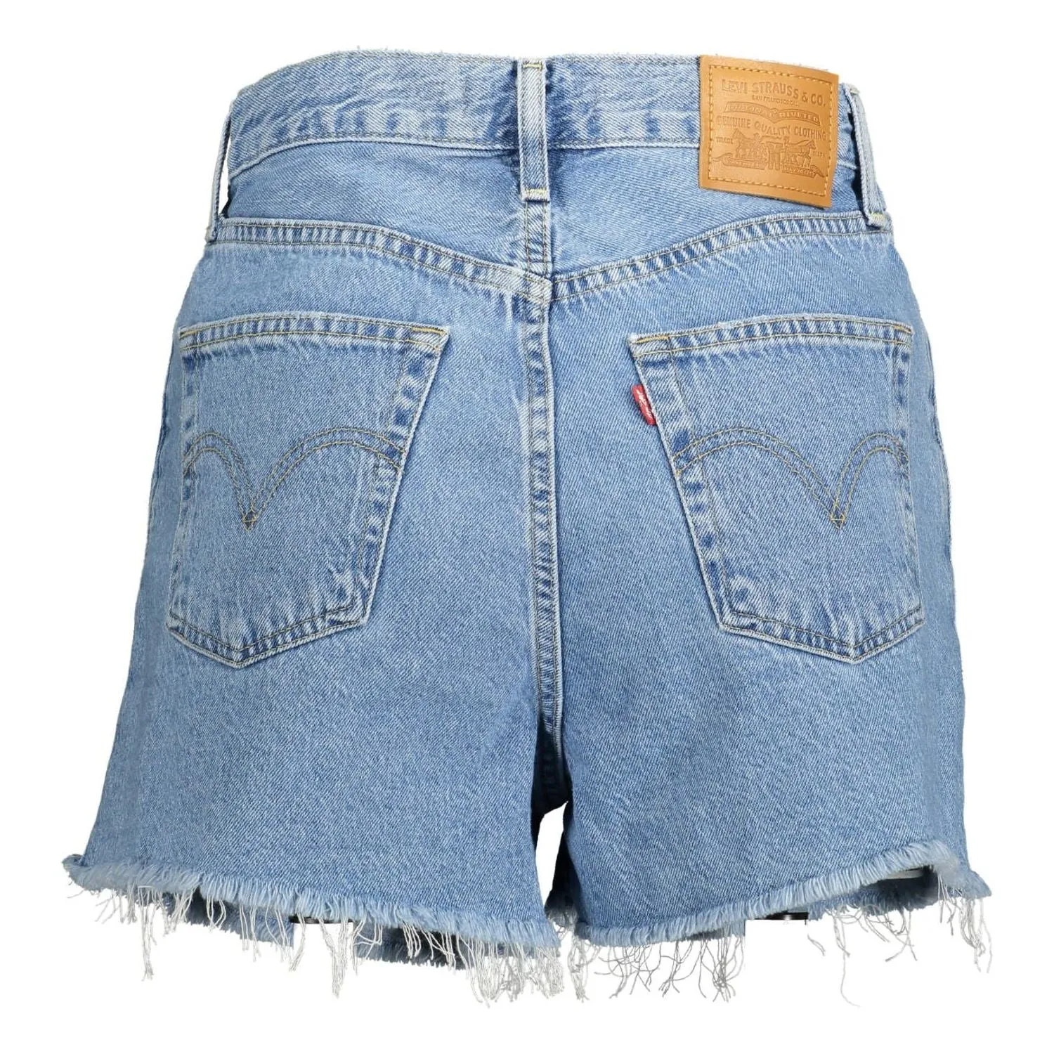 Levi's Chic Fringed Hem Denim Shorts in Light Blue