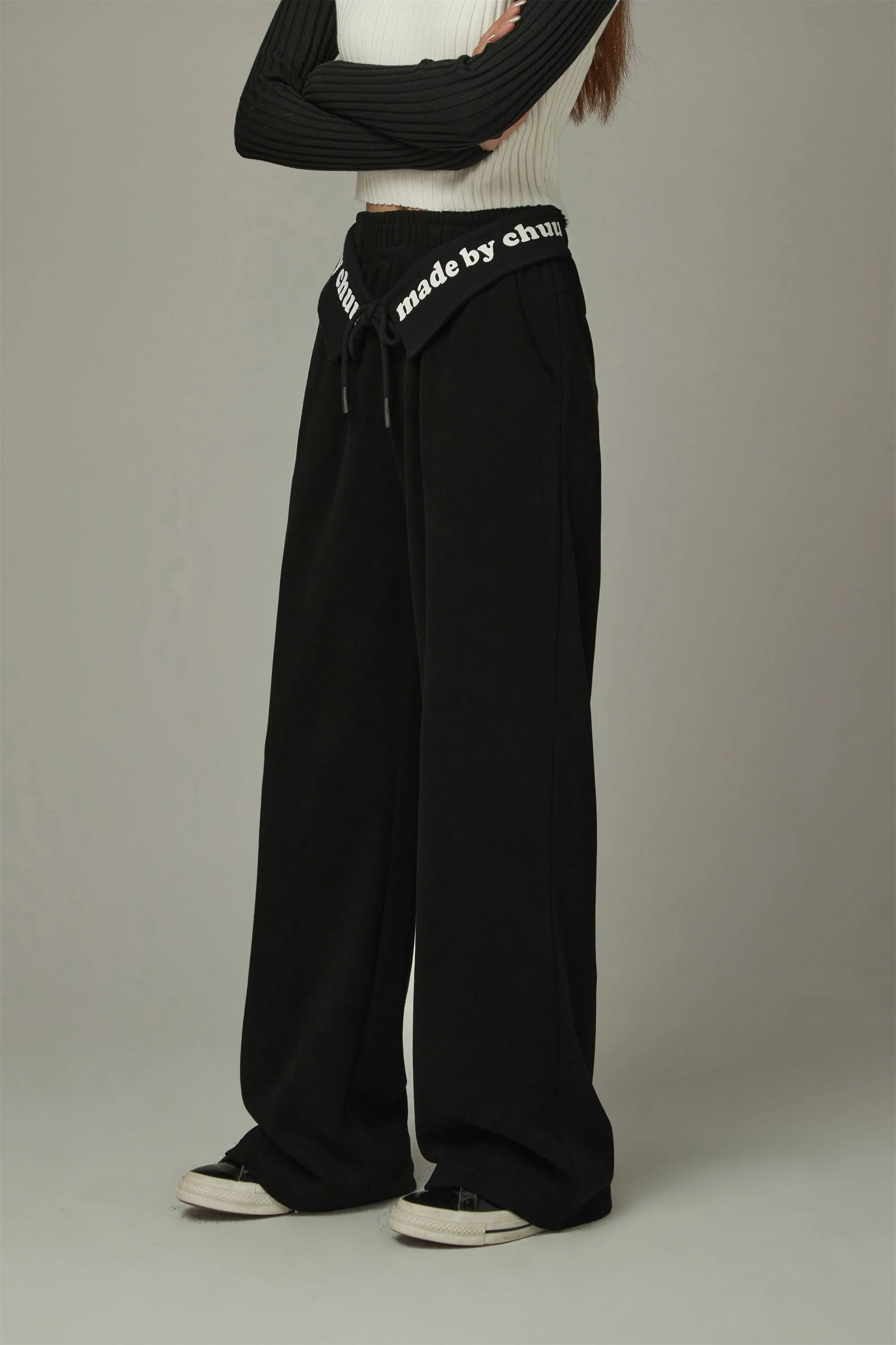 Logo String Wide Pants