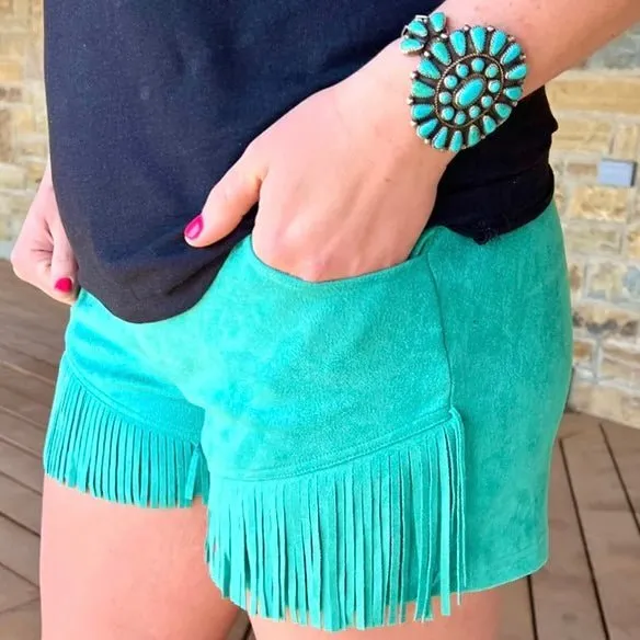 Nashville Babe Turquoise Shorts*