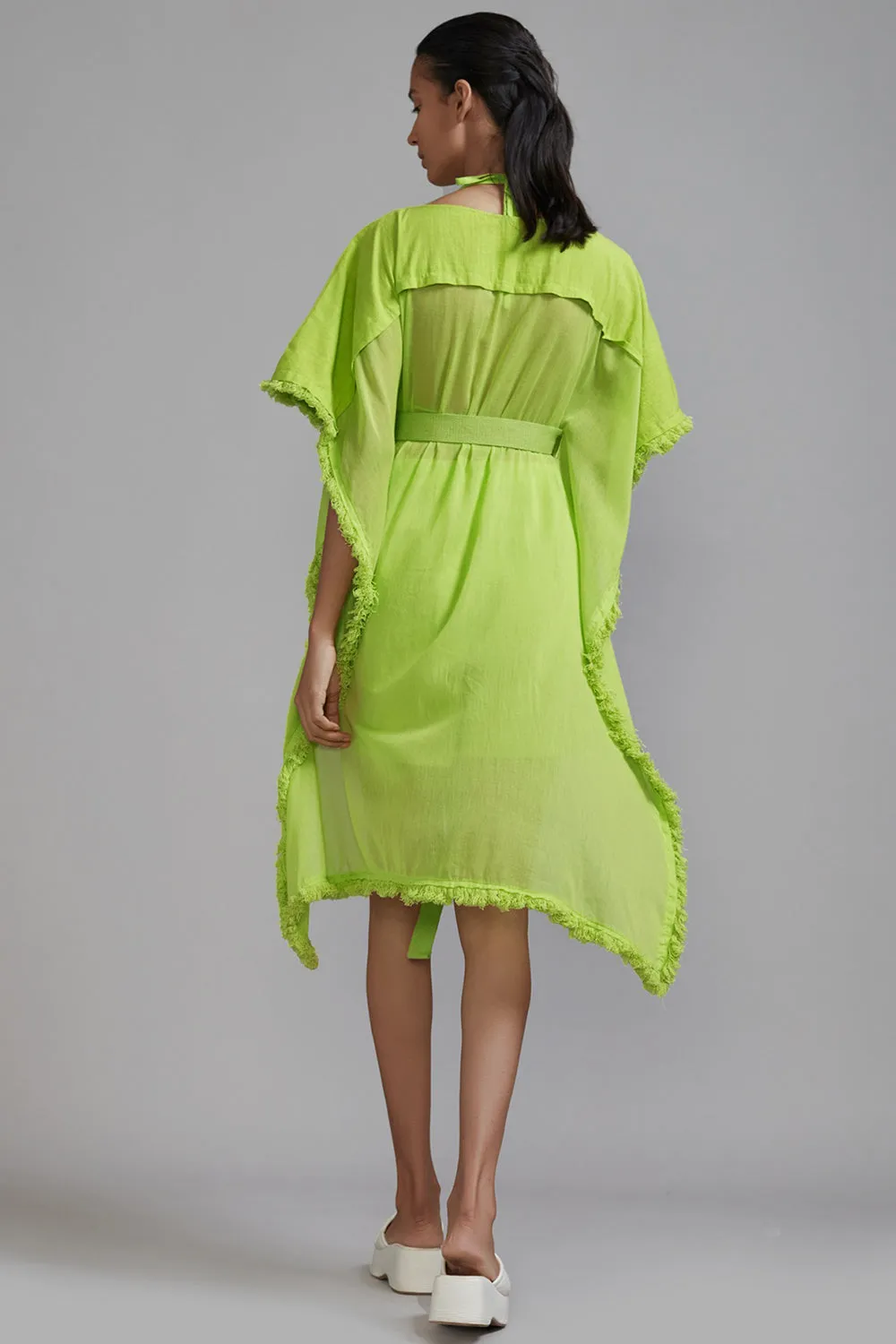 Neon Green Mul Co-Ord Set