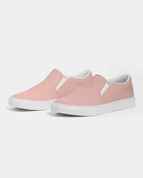 Pale Pastel Pink Red Slip-On Canvas Sneakers | Women's | Bright Pale Pastel Pink Red | C0M30Y22K0