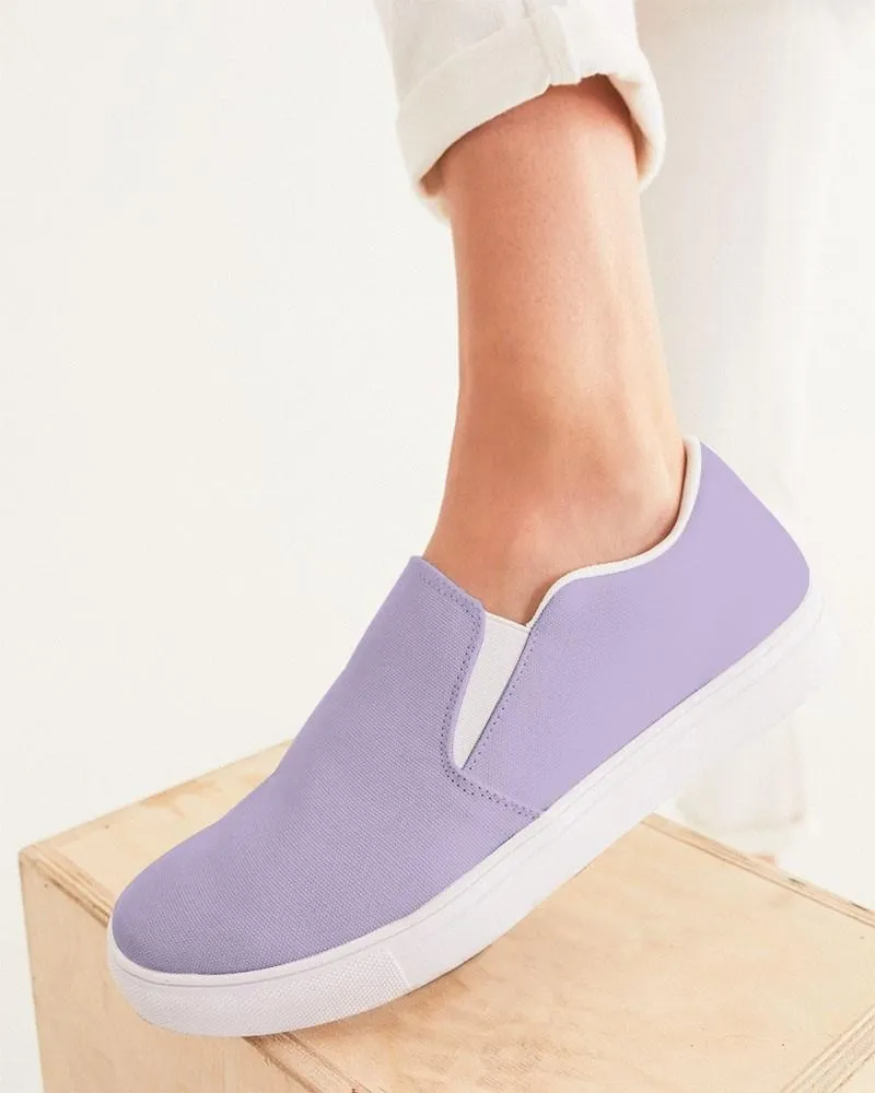 Pale Pastel Violet Slip-On Canvas Sneakers | Women's | Bright Pale Pastel Violet | C22M30Y0K0