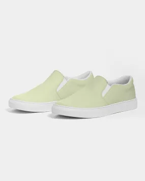 Pale Pastel Yellow Warm Green Slip-On Canvas Sneakers | Women's | Bright Pale Pastel Yellow Warm Green | C8M0Y30K0