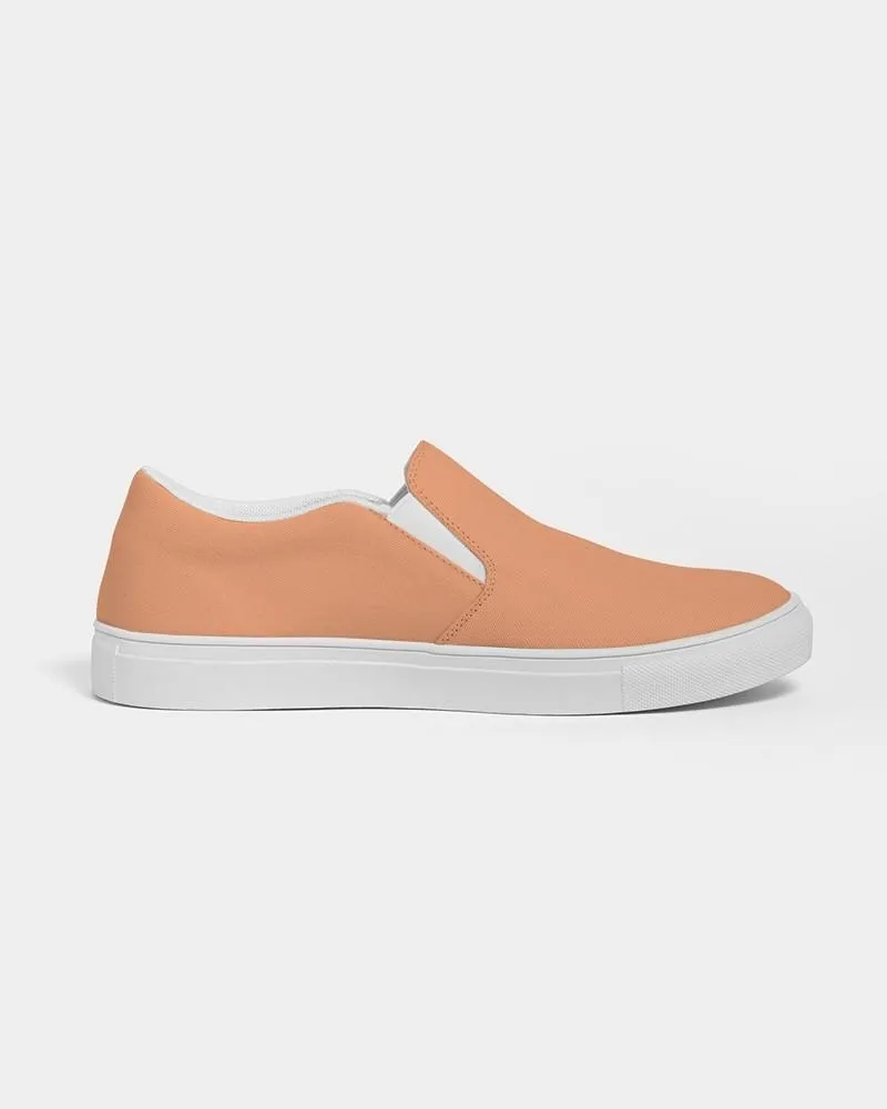 Pastel Orange Slip-On Canvas Sneakers | Women's | Bright Pastel Orange | C0M45Y60K0