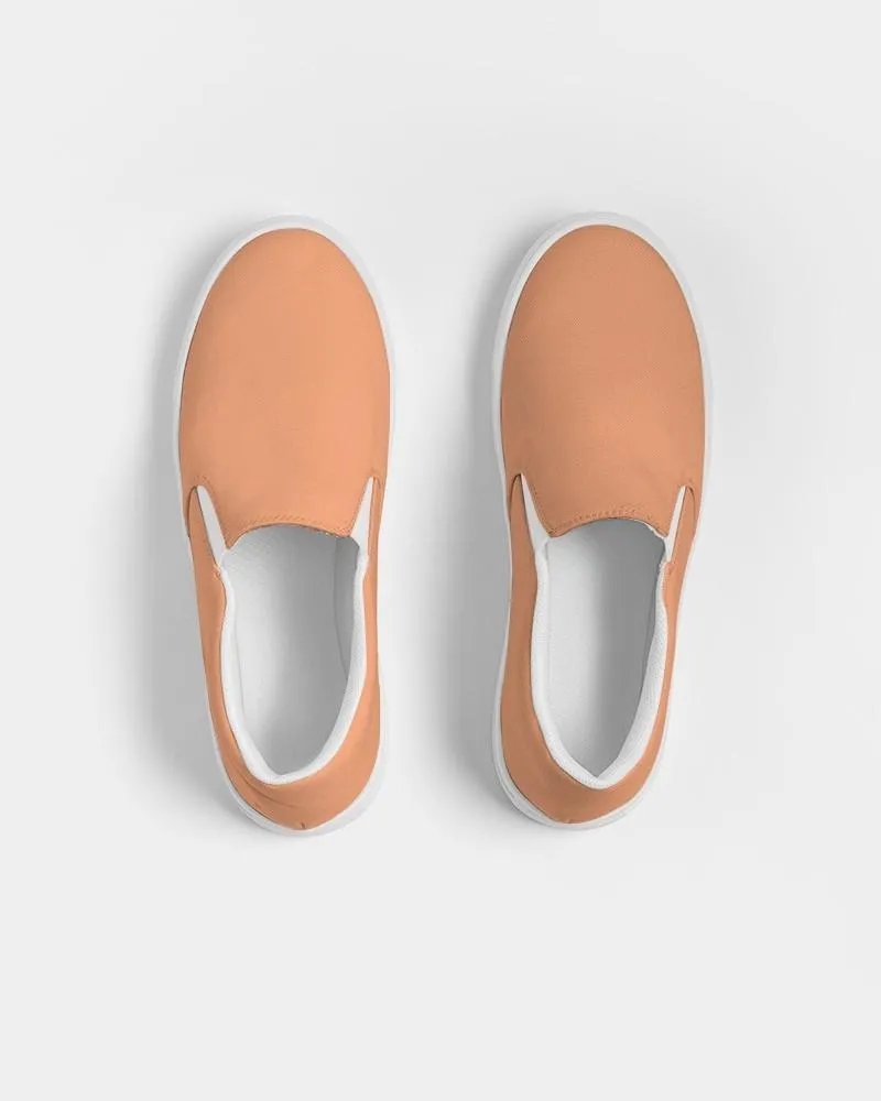 Pastel Orange Slip-On Canvas Sneakers | Women's | Bright Pastel Orange | C0M45Y60K0