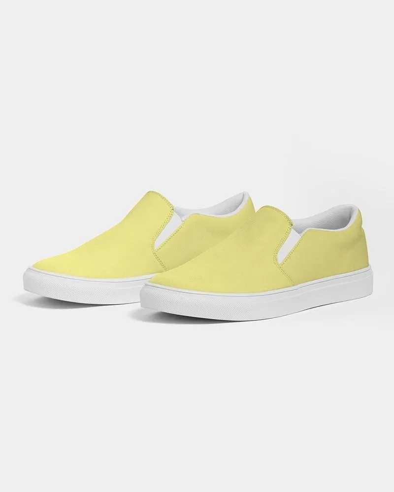 Pastel Yellow Slip-On Canvas Sneakers | Women's | Bright Pastel Yellow | C0M0Y60K0