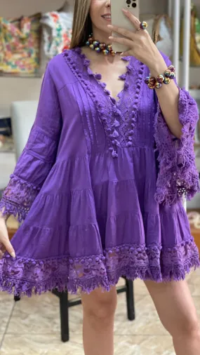 Purple Boho Dress