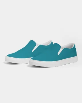 Shaded Cyan Slip-On Canvas Sneakers | Women's | C100M0Y25K30