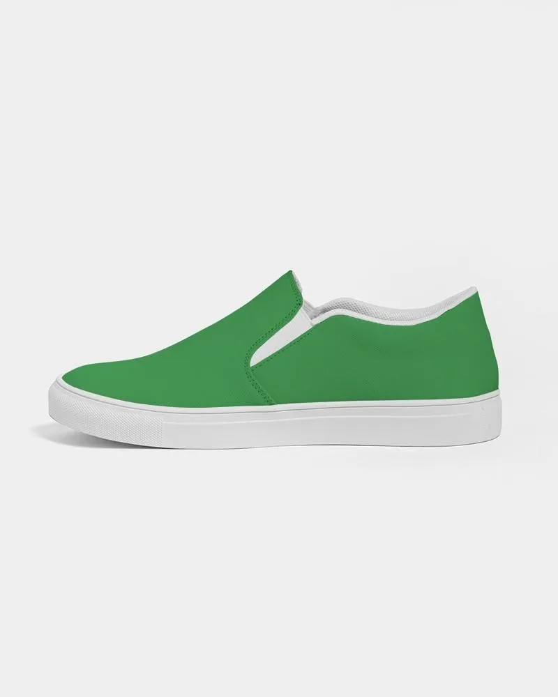 Shaded Green Slip-On Canvas Sneakers | Women's | C75M0Y100K30