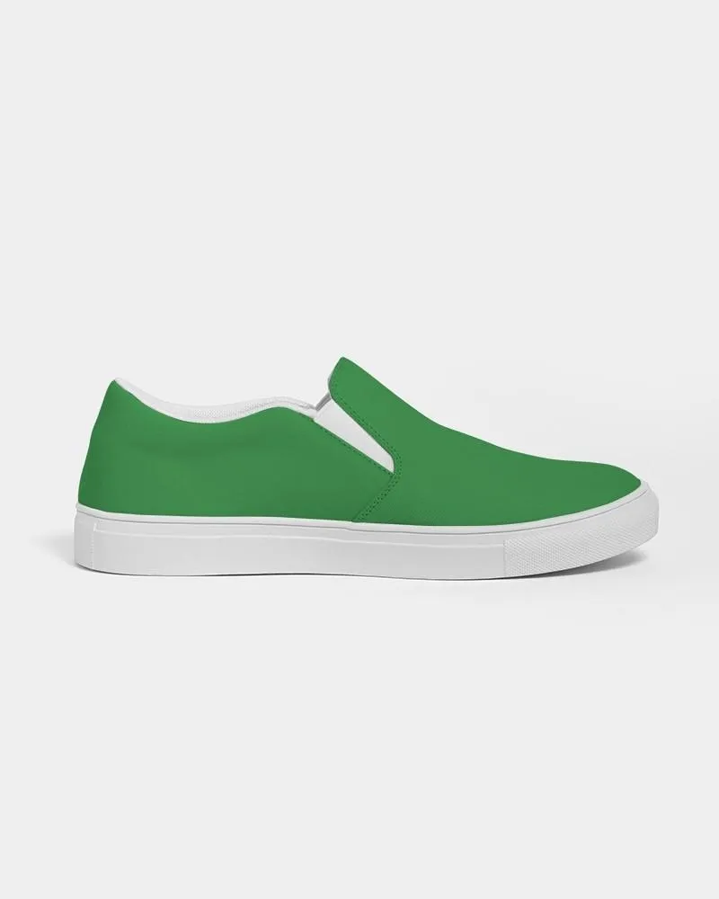 Shaded Green Slip-On Canvas Sneakers | Women's | C75M0Y100K30