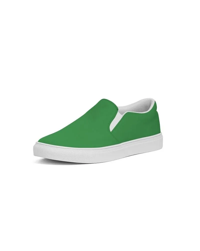 Shaded Green Slip-On Canvas Sneakers | Women's | C75M0Y100K30