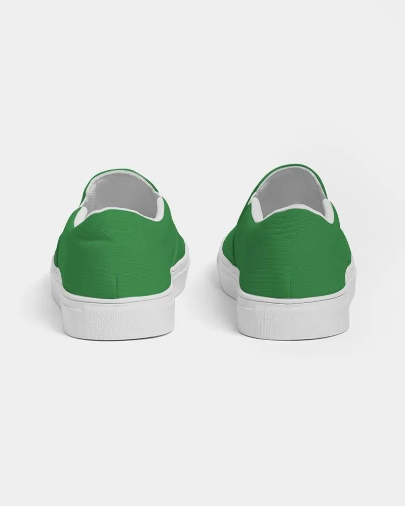 Shaded Green Slip-On Canvas Sneakers | Women's | C75M0Y100K30