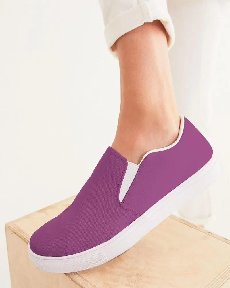 Shaded Midtone Purple Slip-On Canvas Sneakers | Women's | C20M80Y0K30