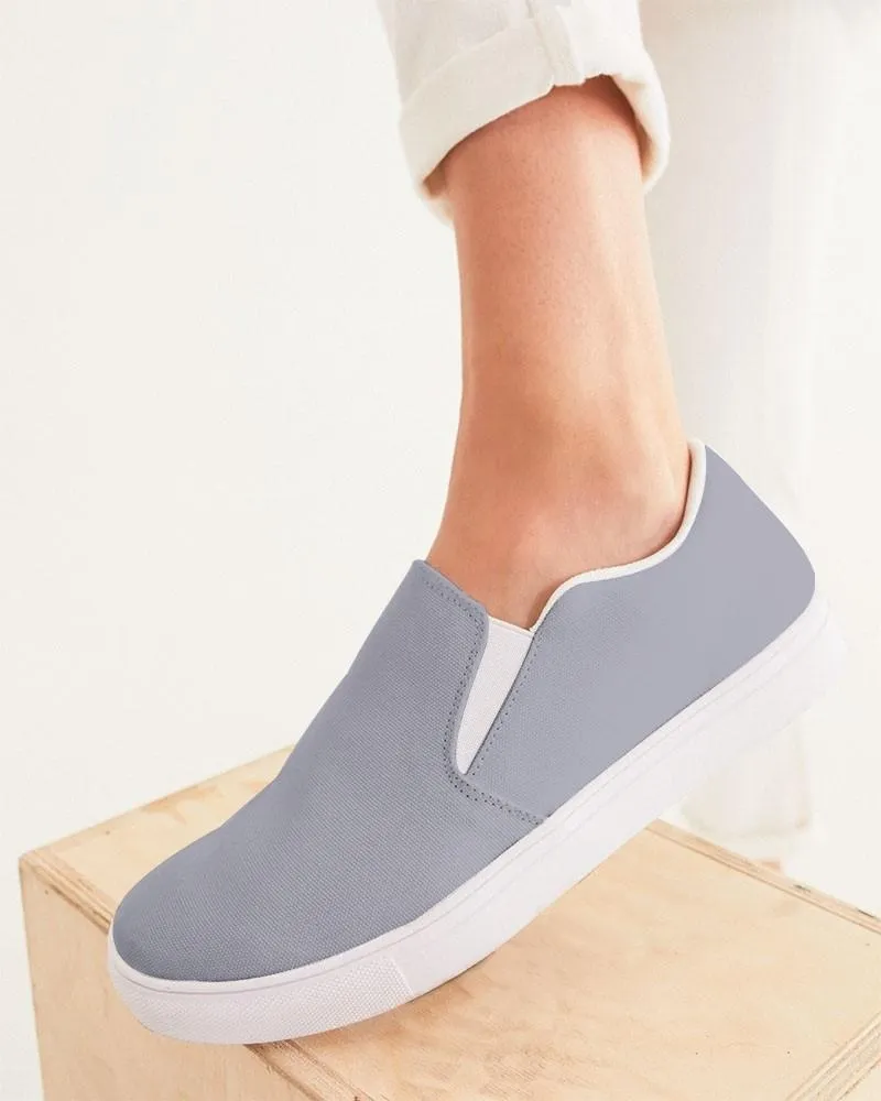 Shaded Pale Blue Gray Slip-On Canvas Sneakers | Women's | C10M10Y0K30