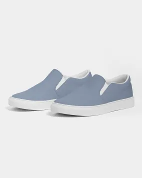 Shaded Pale Pastel Blue Gray Slip-On Canvas Sneakers | Women's | C30M15Y0K30