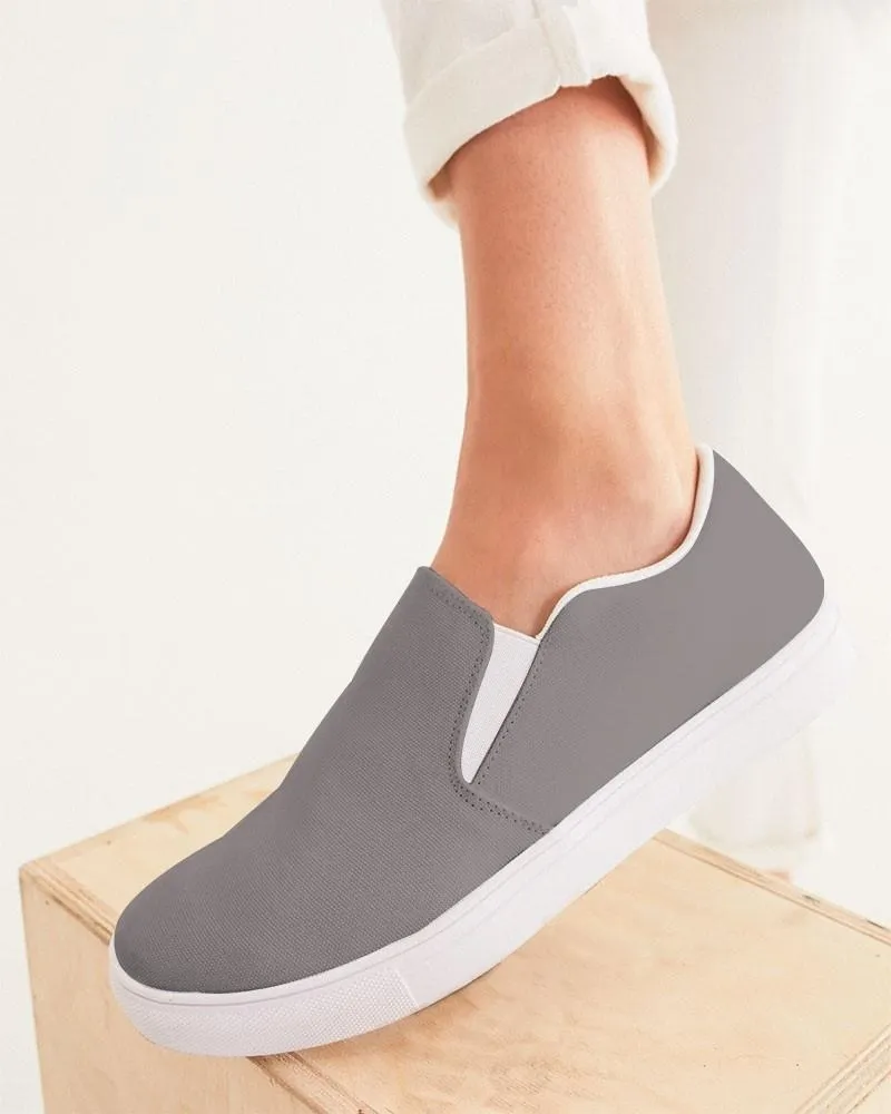 Shaded Pale Pastel Brown Slip-On Canvas Sneakers | Women's | C30M30Y30K30