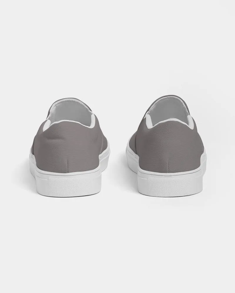 Shaded Pale Pastel Brown Slip-On Canvas Sneakers | Women's | C30M30Y30K30