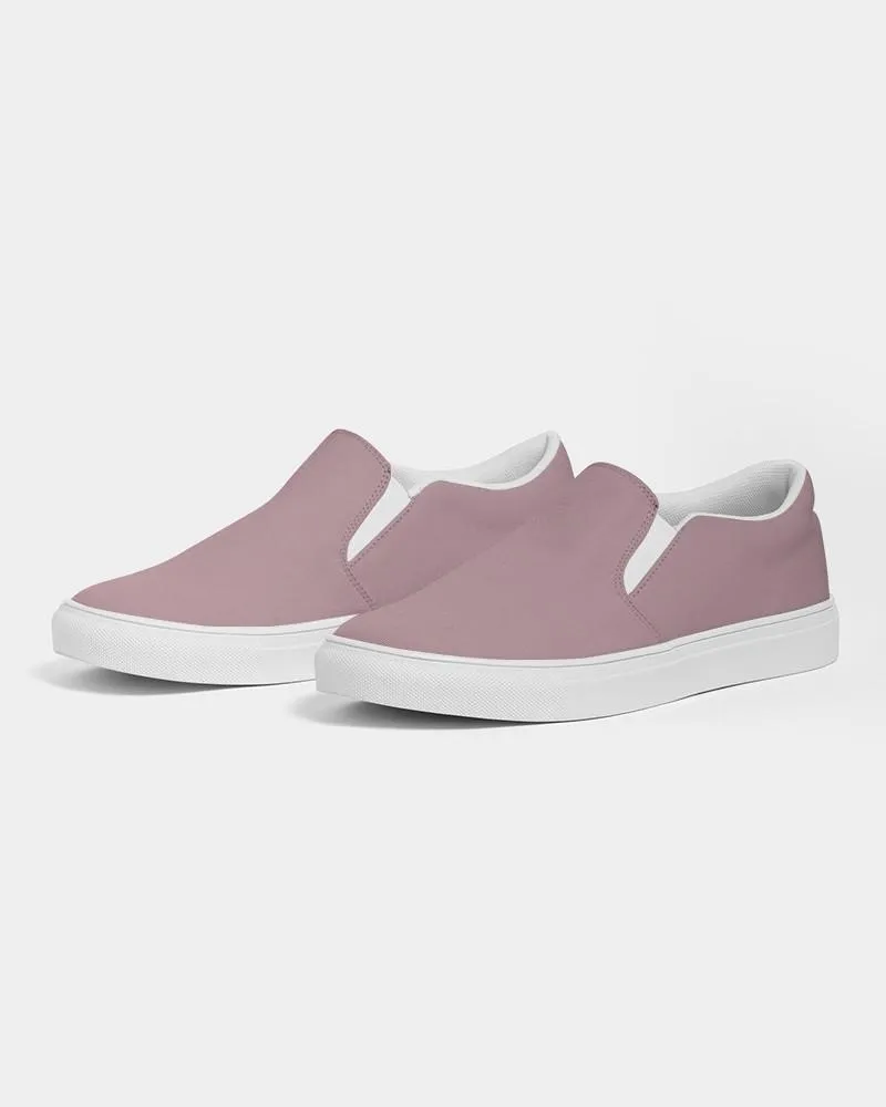 Shaded Pale Pastel Pink Brown Slip-On Canvas Sneakers | Women's | C0M30Y8K30