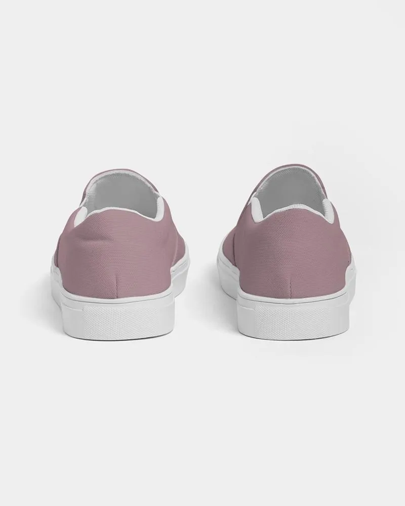 Shaded Pale Pastel Pink Brown Slip-On Canvas Sneakers | Women's | C0M30Y8K30