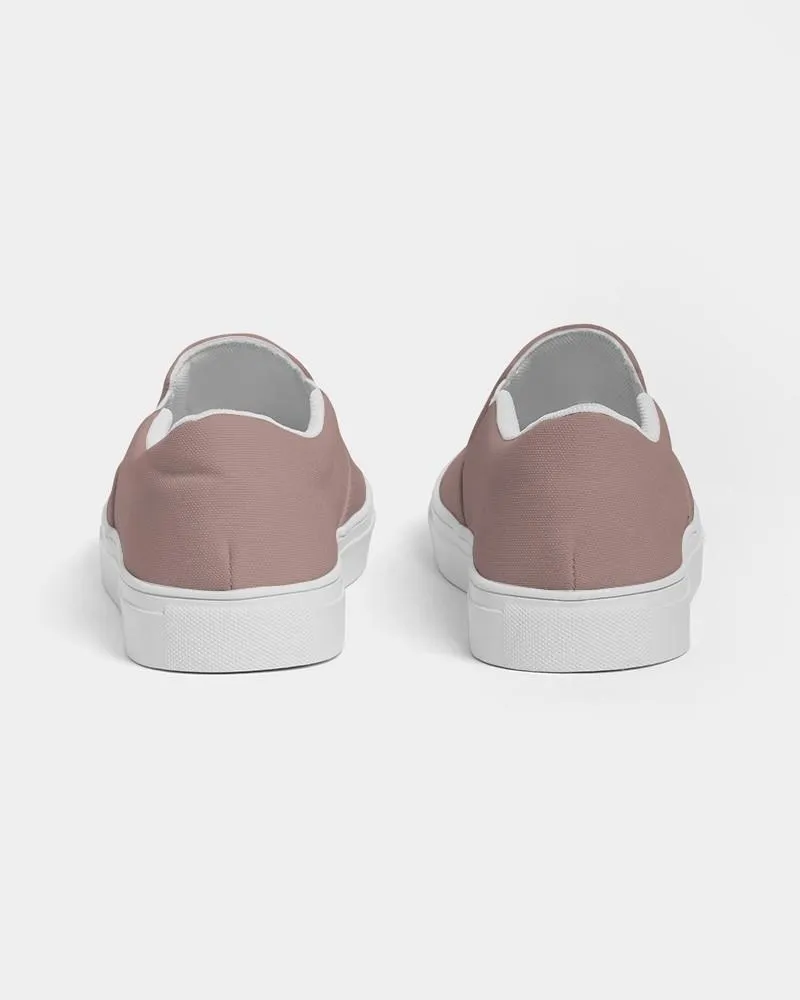 Shaded Pale Pastel Red Brown Slip-On Canvas Sneakers | Women's | C0M30Y22K30