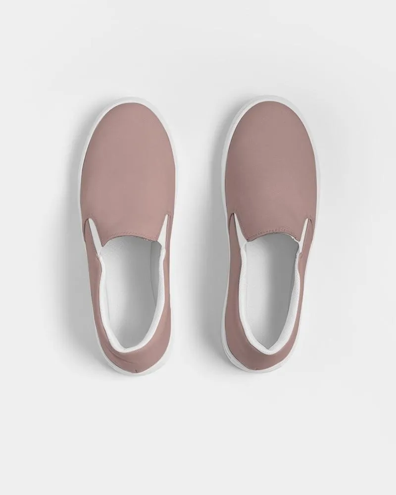 Shaded Pale Pastel Red Brown Slip-On Canvas Sneakers | Women's | C0M30Y22K30