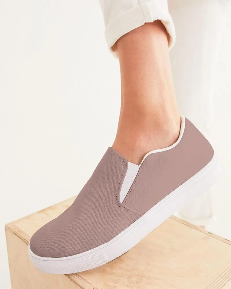 Shaded Pale Pastel Red Brown Slip-On Canvas Sneakers | Women's | C0M30Y22K30