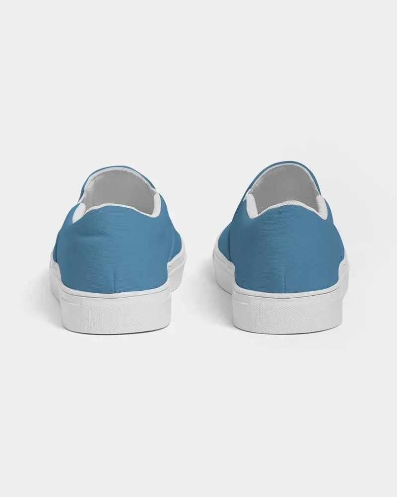 Shaded Pastel Cyan Slip-On Canvas Sneakers | Women's | C60M15Y0K30