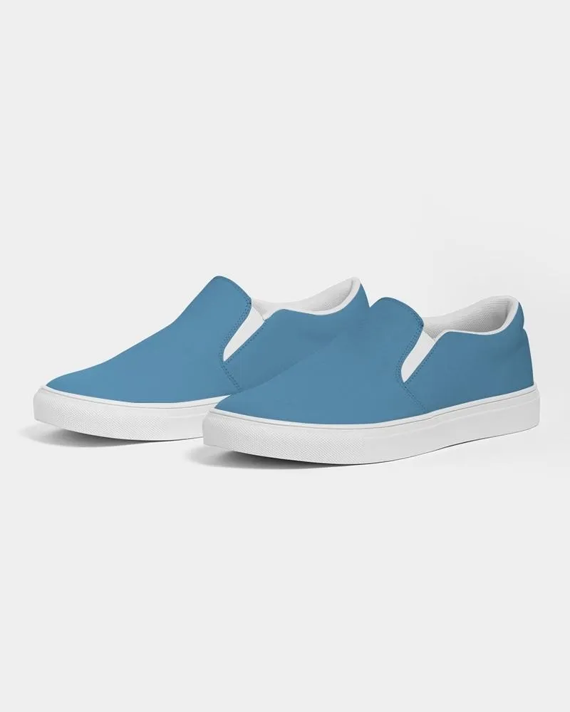 Shaded Pastel Cyan Slip-On Canvas Sneakers | Women's | C60M15Y0K30