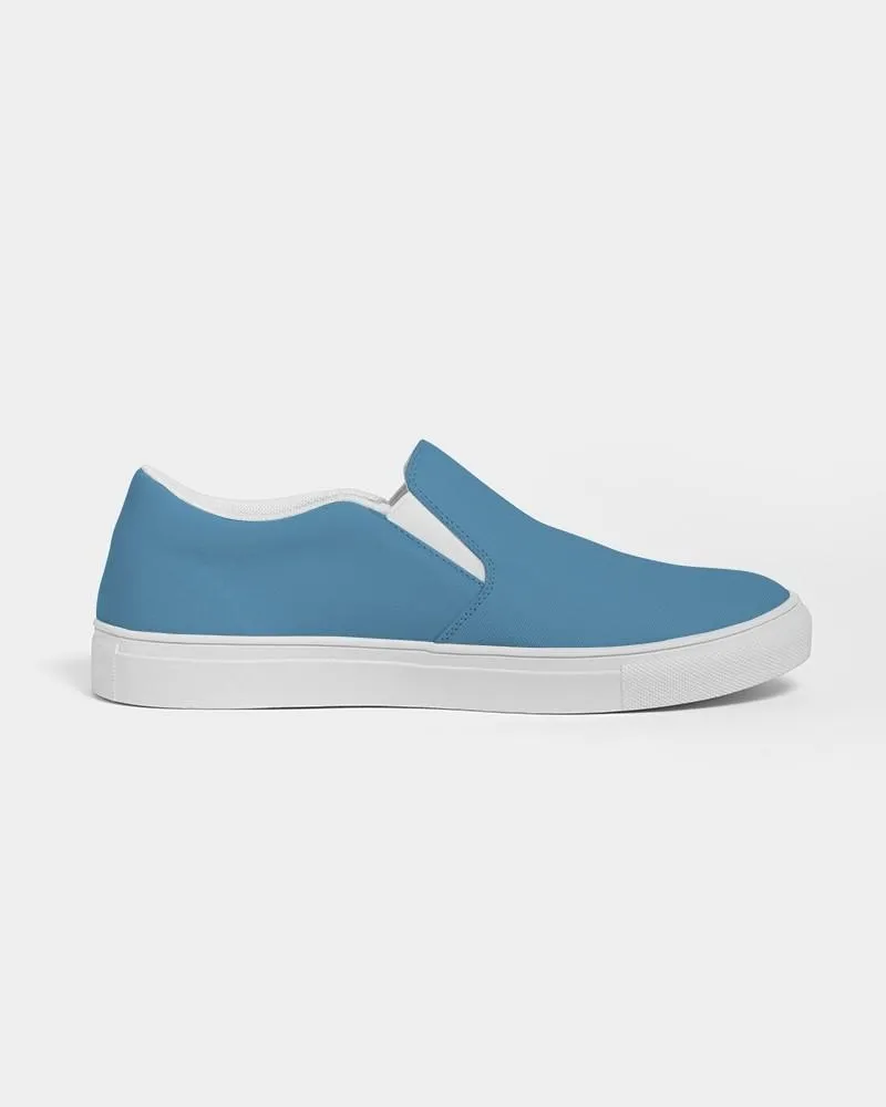 Shaded Pastel Cyan Slip-On Canvas Sneakers | Women's | C60M15Y0K30