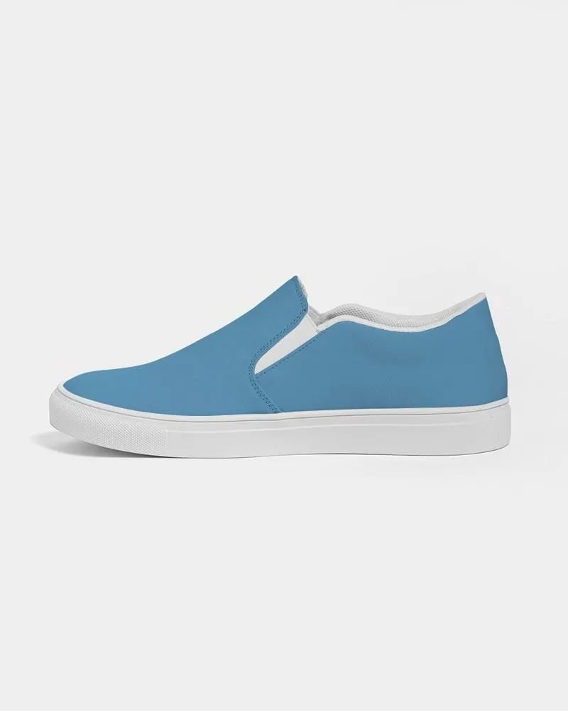 Shaded Pastel Cyan Slip-On Canvas Sneakers | Women's | C60M15Y0K30