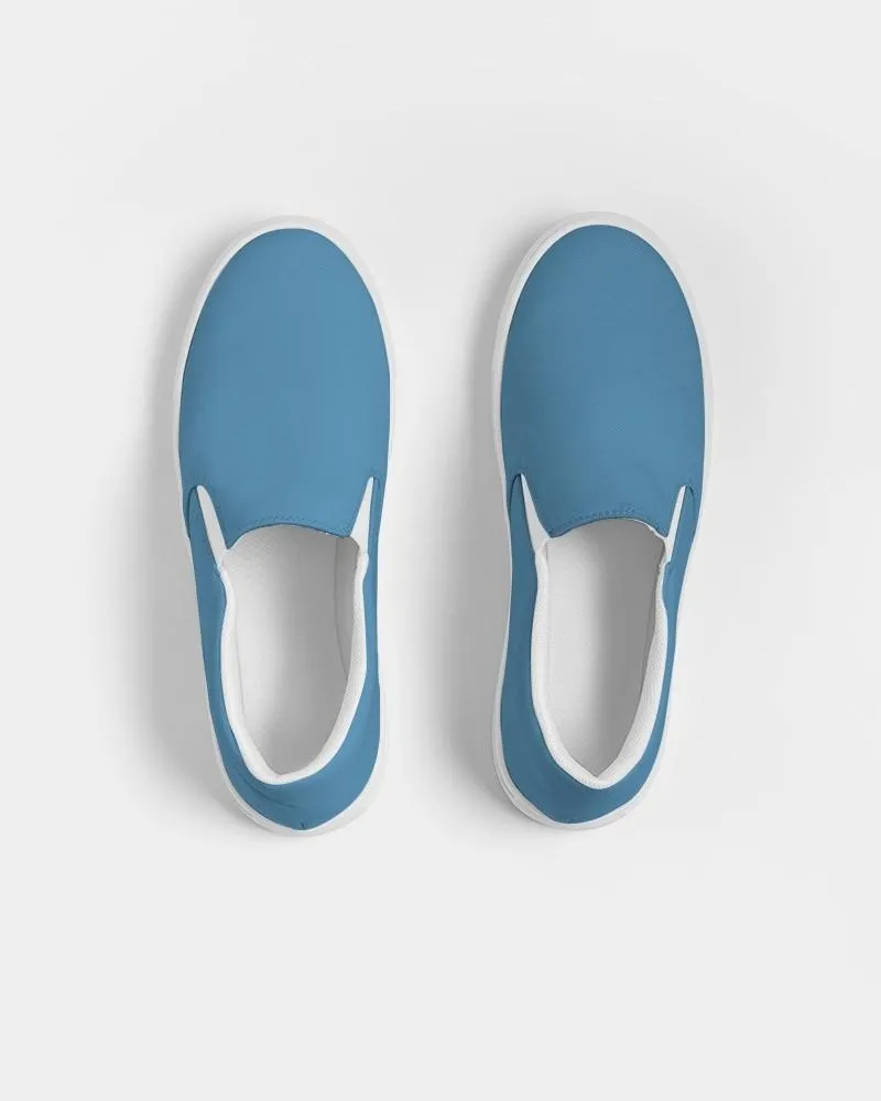 Shaded Pastel Cyan Slip-On Canvas Sneakers | Women's | C60M15Y0K30